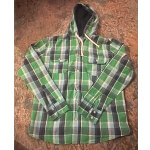 Dutch Plains New York Lightweight Plaid Hooded Shirt, XL